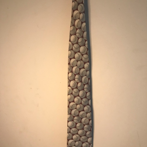 Lands End SPORT VINTAGE BASEBALL THEME SILK TIE - Men Tie - Picture 4 of 5